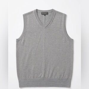 Britches Heather Gray V-Neck Sweater Vest - Size Large